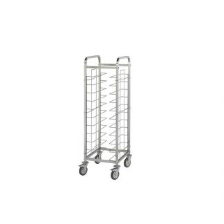 Carrelli recupero vassoi in filo saldato griglie inox 11 x GN