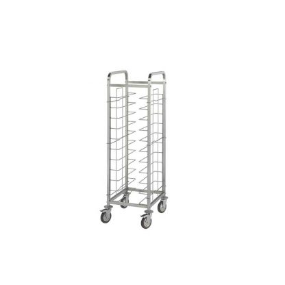 Carrelli recupero vassoi in filo saldato griglie inox 11 x GN