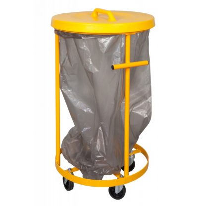 Carrello porta rifiuti con coperchio dettaglio