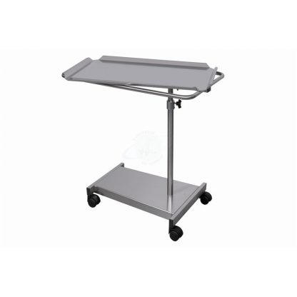 Carrello servitore per sala operatoria in acciaio INOX AISI 304 4 ruote girevoli