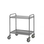 Carrello servizio per ristorazione a 2 ripiani