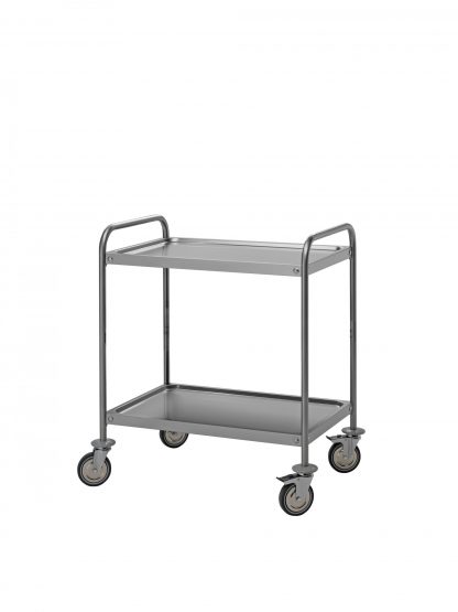 Carrello servizio per ristorazione a 2 ripiani