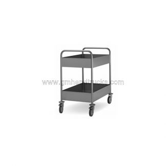 Carrello servizio per ristorazione a 2 vasche 800 x 500 mm