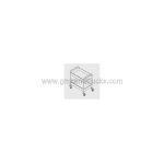 Carrello servizio per ristorazione a 2 vasche 800 x 500 mm disegno