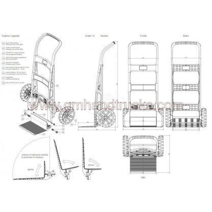 Specifiche carrello tecnopolimero fibrorinforzato - colore lime