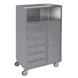 Carrello anestesia in acciaio INOX AISI 304 spessore 10/10