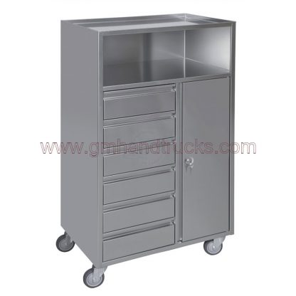 Carrello anestesia in acciaio INOX AISI 304 spessore 10/10