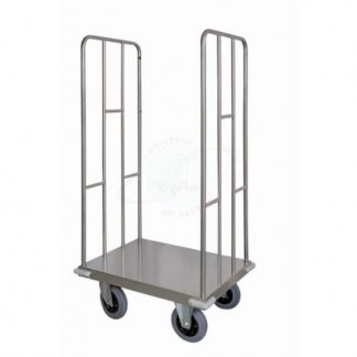 Carrello trasporto universale 2 sponde in tubolare in acciaio INOX AINSI 304