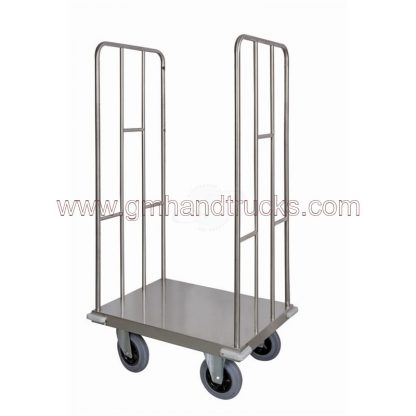 Carrello trasporto universale 2 sponde in tubolare in acciaio INOX AINSI 304