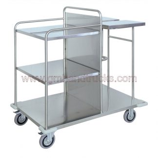Carrello raccolta e distribuzione biancheria in acciaio INOX AISI 304