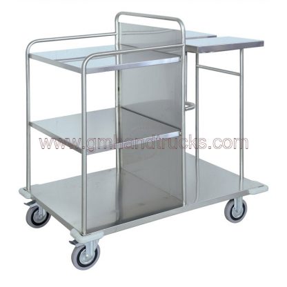 Carrello raccolta e distribuzione biancheria in acciaio INOX AISI 304