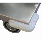Carrelli portatutto 2 piani lamiera 500 x 800 2 ruote fisse 2 girevoli freno attivo paracolpi