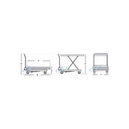 Piattaforma carrellata grande alzata 350 Kg