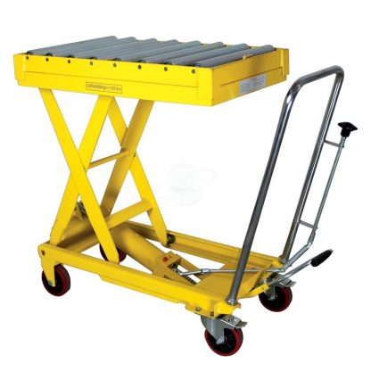Carrello con Piattaforma elevatrice pantografo PC500R con rulliera
