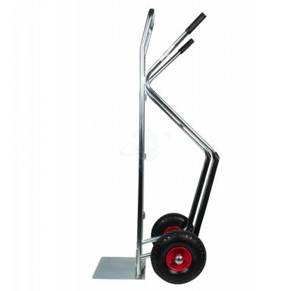 Carrello portacasse zincato in alluminio con scivolo