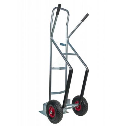 Carrello portacasse zincato in alluminio con scivolo