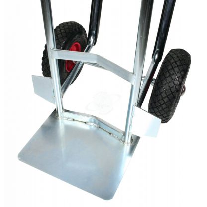 Carrello portacasse zincato in alluminio con scivolo