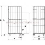 Roll container maxi altezza mm 1800 3 sponde