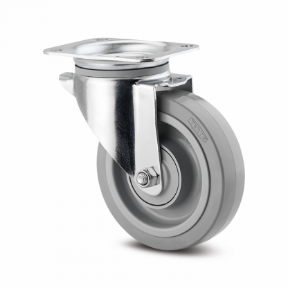 Ruote in poliammide gomma elastica antitraccia 3470UFP160P63