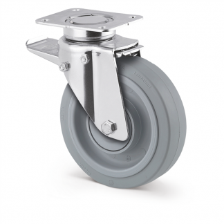 Ruote in poliammide gomma elastica antitraccia 3642UFP200P63