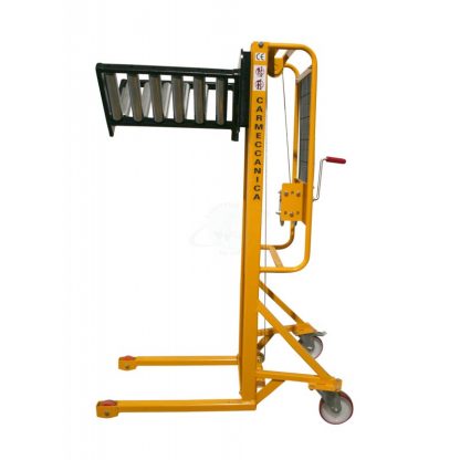 Sollevatore arganello porta bobine ARX171/20 con Rulliera Porta Bobine
