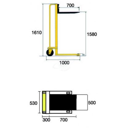Sollevatore a Arganello Realizzato in Acciaio INOX AISI 304 misure