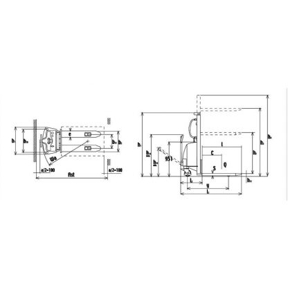 Sollevatore elettrico alzata mm 1600 misure