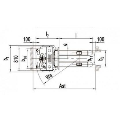 Sollevatore Timonato Semovente alzata mm 1600 con pedana misure