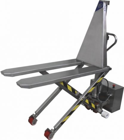 Transpallet manuale acciaio inox AISI304 TMS-80E sollevamento elettrico